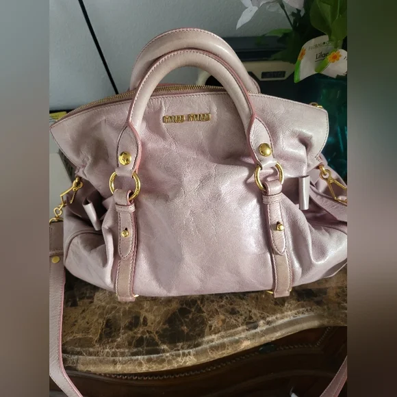 Miu Miu Pink Vitello Lux Bow Handbag. Check my ebay store for great discounts - Picture 2 of 9